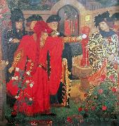 Henry Arthur Payne Plucking the Red and White Roses in the Old Temple Gardens oil painting picture wholesale